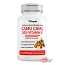 Estratto di Camu Organico 20% Vitamina C Capsule - Immune, Collage, Supporto Metabolismo - 120 capsule vegetali - Non OGM, Gluten Free, Integratore Vegano