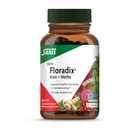 Floradix Iron + Herbs - Supplemento di ferro per il supporto energetico sano* - Supporta la formazione delle cellule del sangue rosso - Vegan, Non OGM, senza glutine, senza soia - 60 Liquid Phyto-Caps