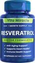 Integratore di resveratrolo 1200mg ad alta potenza - Resveratrolo trans organico con assorbimento potenziato per integratori di salute cellulare e cognitivo - Non OGM Confronta Questo 1200 mg ad altri 500 mg o 1000mg