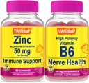 WellYes Zinc + Alta Potenza Vitamina B6, Gummies Bundle - Grande Degustazione, Integratore di vitamina, Senza glutine, OGM Libero, Gomma masticabile