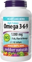 Webber Naturals Omega 3-6-9 Flaxseed, Fish & Borage Oli 1200 mg, 150 softgels