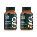Gaia Herbs Vitex Berry (albero casto) - Supporta l'equilibrio ormone e fertilità per le donne - 60 Vegan Caps & Liver Health - Integratore del fegato con cardo al latte, radice di liquirizia per il fegato e il supporto pulizia -