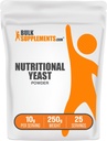 BulkSupplements.com Polvere di lievito nutrizionale - Supplemento Superfood, con vitamine B essenziali, integratori di lievito alimentare - Vegan & Gluten Free, 10g per porzione, 250g (8.8 oz) (Pack of 1)