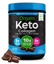 Orgain Keto Collagen Protein Powder, Cioccolato - 10g Grass Fed Peptidi di collagene idrolizzati per le donne & uomini, Tipo I & III, 5g MCT olio - Capelli, Pelle, Unghie, & Joint Support, Non OGM, Gluten Free - 0.88lb