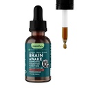 Animal Essentials Brain Awake for Dogs & Cats - Integratore di supporto cognitivo, Assistenza agli anziani per cani, Mane del leone, Funzione del cervello & Assistenza sanitaria, Formula di erbe - 1 Fl Oz