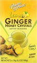 Prince of Peace Instant Natural Lemon Ginger Honey Crystals, 10 Sachets – Bevande calde o fredde istantanee per il sollievo Nausea e la gola di Soothes – Facile da piegare Ginger e cristalli di miele