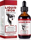 Gocce di ferro liquido per cani, supplementi di ferro liquido per cani Supporta l'anemia, promuove la salute del sangue, migliora bassi livelli di enery e letargia - Supplies animale Vitamine - 60 ml / aroma di caramella