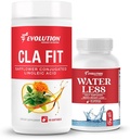 Evolution Advance Sport Nutrition CLA Fit – Safflower Conjugated Linoleic Acid Supplement, Support Lean Muscle Mass, Promote Energy (90 Softgels)+Water Less – Riduce la ritenzione idrica (60 capsule)