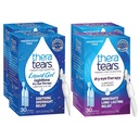 TheraTears Nighttime TheraTerapy Lubricant Eyedrops for Dry Eyes, Preservative Free, Single-Use Vials, Clear, 60 Count, 0.6 Fl Oz con TheraTears Eye Drops for Dry Eyes, 60 Count Single-Use Vials