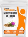 BulkSupplements.com Polvere di estratto di cardo di latte - Supplemento di erbe, Integratore di cardo di latte - Gluten Free, 250mg per porzione, 250g (8.8 oz) (Pacchetto di 1)