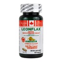 LEONFLAX, 100% autentico set di lino canadese, migliorare la vostra salute digestiva, 60 capsule, bottiglia