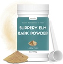 Polvere dell'elm slippery organica di 6 oz, polvere della corteccia dell'elm slippery organica, 100% pura e naturale, cibo-verde, aiuta a lenire la gola e la tosse, Vegan, Pet Friendly