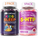 5HTP Gummies con Magnesio Glycinate + Kids Sleep Gummies - Magnesio Glycinate Gummies