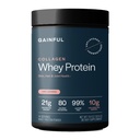 Gainful Collagen Whey Protein Powder, 21g Protein per Serving, Unflavored, Supporta il recupero del muscolo, la salute comune e l'idratazione della pelle con Peptidi di collagene di erba, vitamina C, 14 Serve