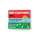 Sun Chlorella 200 mg Green Algae Superfood Supplemento - Muro Pulverized Cell - Clorofilla, CGF, Active B12, Ferro da stiro, Proteine - Non OGM - 300 Tavole