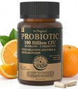 Probiotici con Prebiotici per Uomini e Donne - 35 Probiotici Strains 100 miliardi di CFU per Gut & Salute Digestiva, Vegan Acidophilus Probiotico Supplemento, Non OGM Raw Probiotic 60 capsule