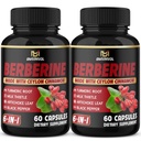 (2 Pacchetti) Berberine Supplemento Plus Ceylon Cinnamon, Turmerico, Artichoke, Latte Thistle, Pepe Nero - 120 capsule - 4 mesi di fornitura
