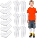 Panitay 6 Set Eczema Braccio e Gamba Maniche Scratch Elastico Braccio Maniche Ginocchiera Coperchio Eczema per Rilievo Itch e Terapia bagnata(Kid,White)