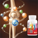Minton Well-C Fitbone d3 Calcium per bambini adolescenti con magnesio zinco vitamina D e B12 per le ossa forti | Immunità | Crescita | Altezza (10-16 anni)-60 compresse masticabili