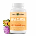 Natural Wellness Milk Thistle with Artichoke & Turmeric – Advanced Liver Support Supplement for Detox, Regeneration & Antioxidant Protection – Supporta la pulizia del fegato, la digestione e il benessere generale