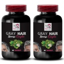 Rivitalizzante per capelli - GRAY HAIR REVERSE - Colore boost, Capelli radianti, Rivestimento per capelli, Trasformazione capelli, Capelli lucidi, Aspetto giovanile, Colore capelli ricchi, Capelli lucenti, Colore capelli freschi 2Bot 120Caps