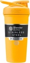 BlenderBottle Sport in acciaio inox isolato Shaker Bottiglia con filo Whisk, 24-Ounce, Mango – Protein Shakes & Hydration per atleti e fitness Enthusiasts, Easy Mixing, mantiene bevande freddo, Lockable Lid
