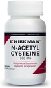 Kirkman N-Acetyl Cysteine100 mg - Hypoallergenic || NAC || 100 capsule vegetariane || Gluten and Casein Free || Antioxidant || Supports Immune System Response.