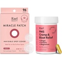 Rael Bundle - Invisible Spot Cover Pimple Patches (96 Count) & PMS Supplemento per le donne (28 capsule)