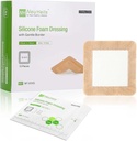 NeuHeils Silicone Adhesive Foam Dressing con bordo sottile 4'x4''' per letto Sore Leg Ulcer 10 Pack, fascia impermeabile in silicone impermeabile ad alta assorbenza