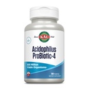 KAL Acidophilus ProBiotic-4, 500 milioni di CFU, quattro strati probiotici, probiotici per le donne e gli uomini, congelare secchi, L. acidophilus, L. bulgaricus, S. thermophilus, B. bifidum, 100 Servings, 100 VegCaps