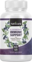 Elderberry Immune Support - Supplemento giornaliero per uomini e donne - Vitamina C, Zinco, Goldenseal, Echinacea e Elderberry - 60 capsule, 5-in-1 con Prebiotici e Probiotici - Made in the USA