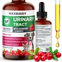 MaxBuddy Natural UTI Treatment Support - Cranberry Urinary Tract Infection Care & Prevention Assistance for Cats and Dogs - Gocce di supplemento benessere per reni e vesciche - Supporto per flusso di urina