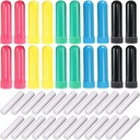 24 Pcs Olio essenziale aromaterapia Inalatore, Inalatore nasale ricaricabile Blanks con Wicks non profumati, Colori assortiti