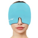 Cap di sollievo di mal di testa di emicrania EXQUISLIFE, Gel Ice Head Wrap, Terapia calda e fredda, Maschera per occhi di mal di testa per il seno, occhi di Puffy, tensione e sollievo di stress (blu)