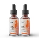 LUV Health Flow Drops® – Integratore energetico per Focus, Clarity Mental & Supporto Immune - Funghi adaptogeni con Lion’s Mane, Cordyceps, Reishi, Chaga & Turkey Tail – Vegan, Made in USA 60 Servings