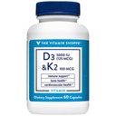 Vitamina D3 & K2 - Supporto immunitario & Bone Salute - 5000 UI (60 capsule)