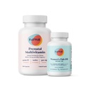 Vitamina Prenatale FullWell + DHA | Omega 3 Fish Oil con DHA & EPA per lo sviluppo del cervello e il supporto del sistema nervoso | 26+ Nutrienti vitali | Dietiziano-formulato, Non OGM, Terza Parte Testata, 30 Serve