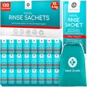 Medi Grade Sinus Rinse Packets – Nasal Rinse Essentials Kit di 130 x Salt Packets e Convenient Storage Bag - Godetevi l'irrigazione nasale senza sforzo a casa o sulla via con i nostri Neti Pot Salt Packets