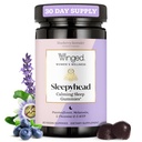 Gummie di sonno naturali per il sonno della testa di sonno per le donne - primo sonno aiuto per gli adulti con la melatonina 3mg, L-teanina, 5-HTP - Blueberry Lavender aromaed - 30 Serve