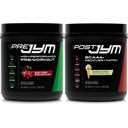 PRE JYM 30 Black Cherry & Post JYM Rainbow Sherbert Post-Workout 30 Serve recupero del muscolo Bevanda