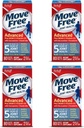 Move Free Advanced Plus MSM e Vitamina D3, 80 compresse - Integratore di salute comune con Glucosamina e Condroitina (Pack of 4)