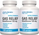 P Puregen Labs Relief Gas ad alta resistenza Softgels con Simethicone 125 mg | Fast Relieve of Pressure, Bloating and Painful Discomfort – 2 Pack | Total 240 Softgels