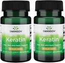 Swanson Keratin (da Lana Tibetana) - Integratore Naturale Promuovere Giunti Sani, Capelli, Pelle & Unghie - Aiuta Nourish Tessuti Connettivi Sani - (60 Capsule, 50 mg Ogni) (2 Confezione)