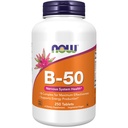 NOW Integratori alimentari, Vitamina B-50 mg, Produzione energetica*, Salute del sistema nervoso*, 250 compresse
