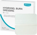 Dimora Hydrogel Burn Dressing 4" x 4" - Burn and Wound Dressing Instant Cooling Relief for Minor Burns & Wounds, Soothing Moist Burns for 1st-2nd Degree Burns, Cuts, Abrasions(10 Count)