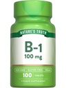 Vitamina B1 100mg (Thiamine) | 100 Count | Vegan, Non OGM & Gluten Supplemento gratuito