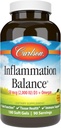Carlson - Equilibrio di infiammazione, Equilibrato Omega-3 & Omega-6 Ratio, con D3, Norvegese, Wild-Caught Fish Oil Supplement con acidi grassi, Sostenibilmente Sourced Fish Oil Capsules, 180 Softgels