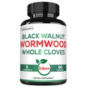 Satoomi 5 in 1 supplemento di capsule di legno di Wormwood - con i chiodi di noce neri Turmeric e Berberina HCl - 90 capsule - Sistema immunitario e salute di digestione