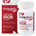 SiderAL Forte Ferro supplemento clinicamente dimostrato di aumentare i livelli senza effetti collaterali | Sucrosomial High Absorption Gentle Iron Pills for Women and Men | Vitamina C | Anemia & Energy Support | 30 ct