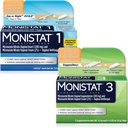 Monistat 2 Pack (3-Day Suppository e 1 giorno Ovule Combination Pack)